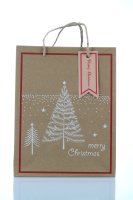 Geschenktüte/-tasche Weihnachten 20x25x10cm Tanne,...