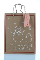 Geschenktüte/-tasche Weihnachten 20x25x10cm Tanne, Hirsch, Glocke, Schneemann